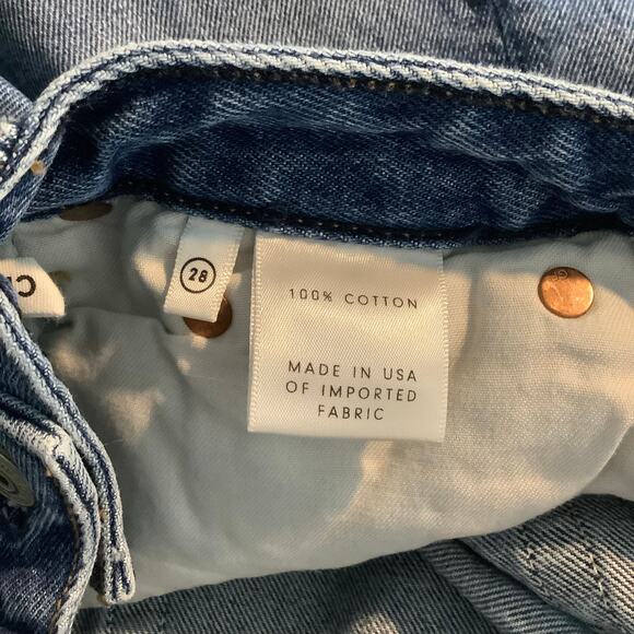 GRLFRND Cindy Cutoff Denim Jean Shorts Button Fly Side Slits 28 - Picture 7 of 8